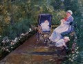 Niños en un jardín impresionismo madres hijos Mary Cassatt